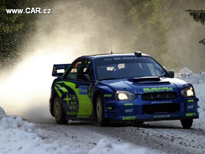Tom Enge zejm  v Okkch  v premie pedstav nov Subaru Impreza WRC